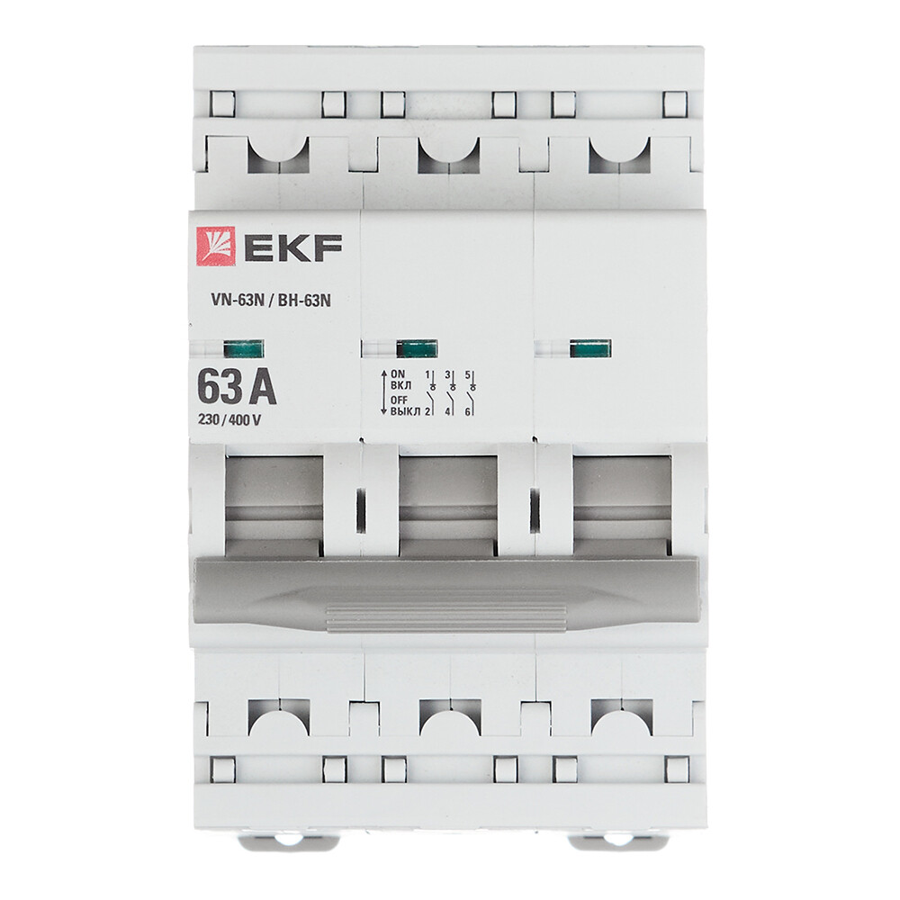 ���� ����������� �������� EKF PROxima ��-63N 3� 63� 400 � �� DIN-����� (S63363)   ������ ������