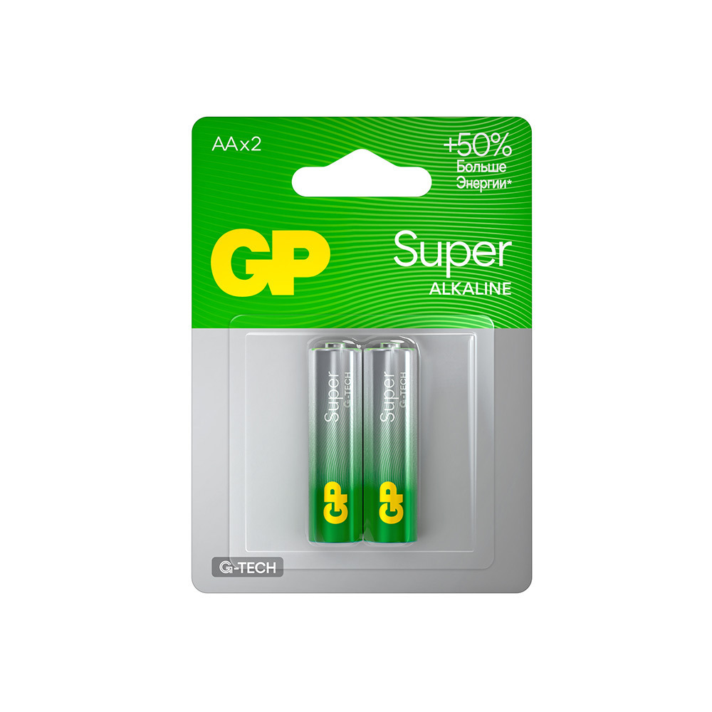 ���� ��������� GP Batteries Super ������� AA ����������� LR6 1,5 � (2 ��.) (GP 15AA21-2CRSBC2)   ������ ������