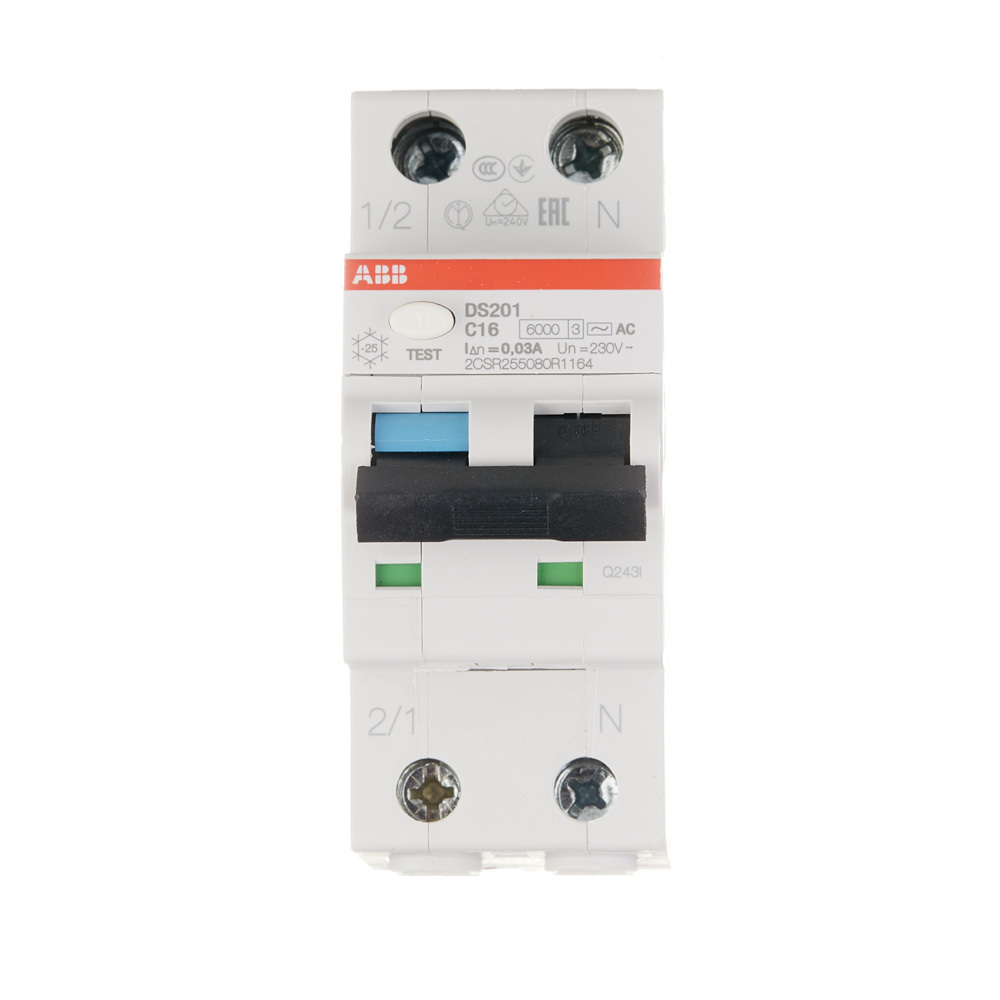 ���� ������� ���������������� ABB DS201 16� 1P+N ��� AC 30 �� 6 �� (2CSR255080R1164)   ������ ������
