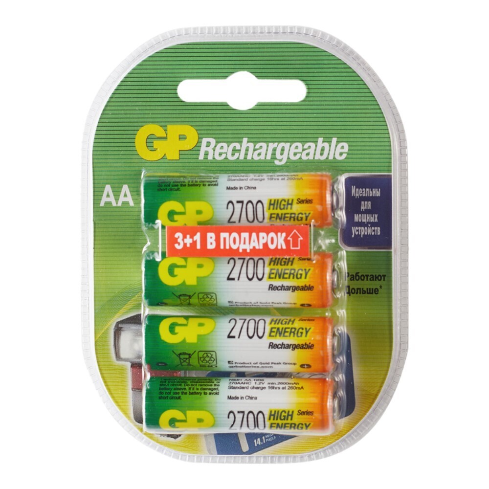 ���� ����������� GP Batteries �� ����������� LR6 1,2 � 2700 ��� (4 ��.)   ������ ������