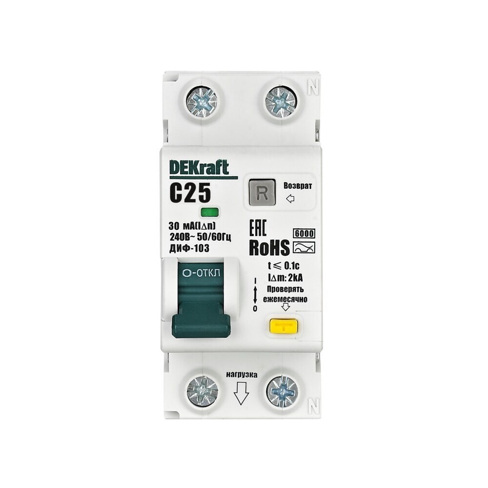 ���� ������� ���������������� Dekraft ���-103 25� 1P+N ��� A 30 �� 6 �� (16349DEK)   ������ ������