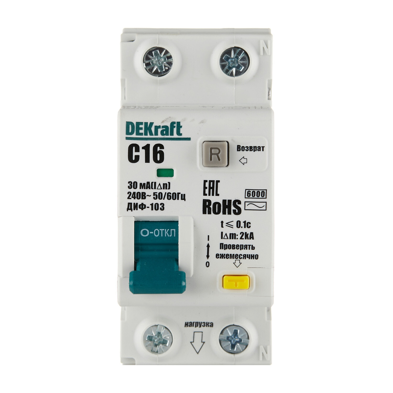 ���� ������� ���������������� Dekraft ���-103 16� 1P+N ��� AC 30 �� 6 �� (16311DEK)   ������ ������
