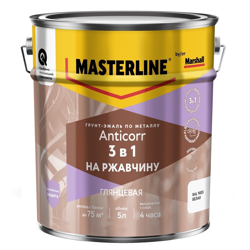 ���� �����-����� �� �������� 3�1 Masterline Anticorr ����� RAL 9003 ��������� 5 �   ������ ������