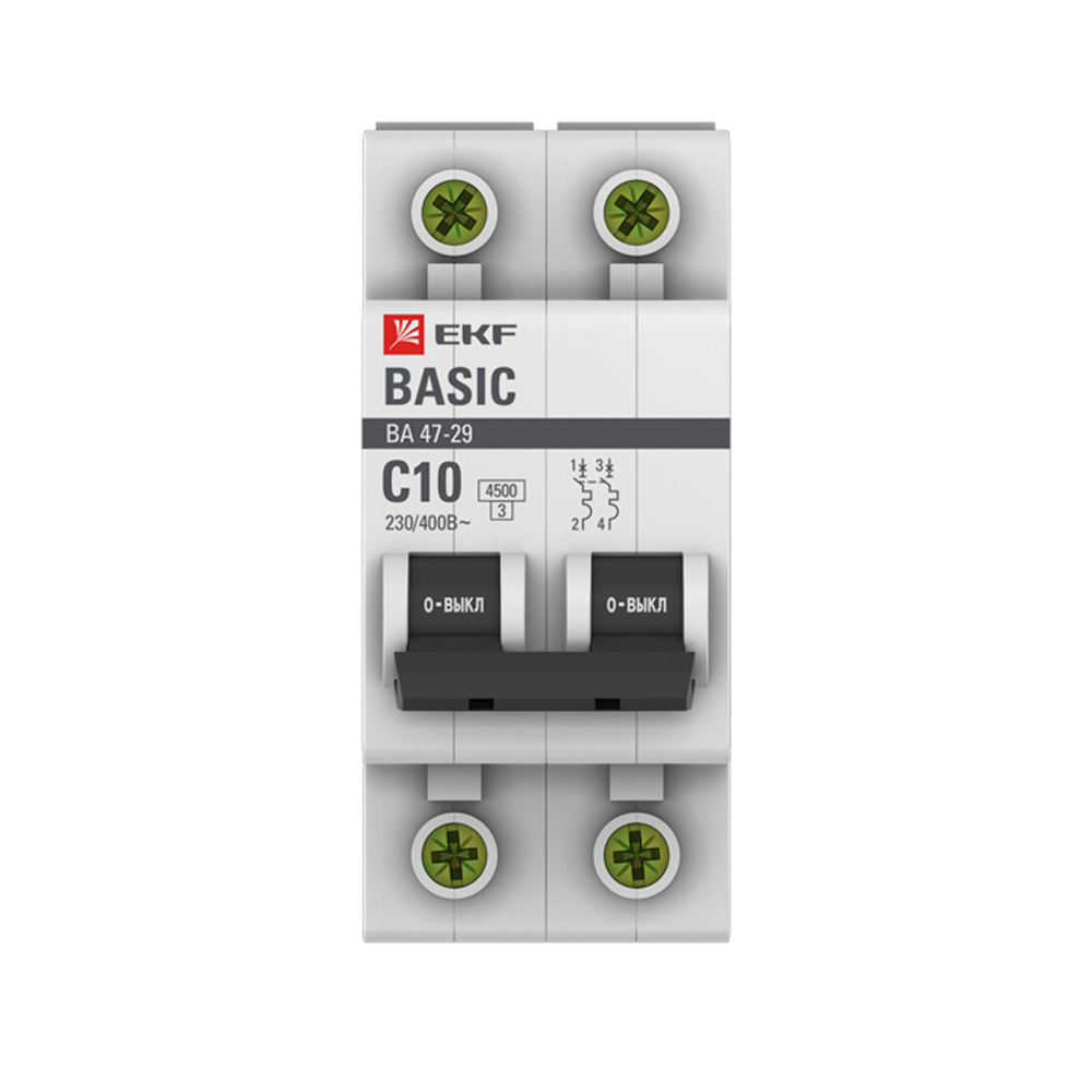 ���� �������������� ����������� ��������� EKF Basic �� 47-29 2P 10� ��� C 4,5 �� 230 � (mcb4729-2-10C)   ������ ������