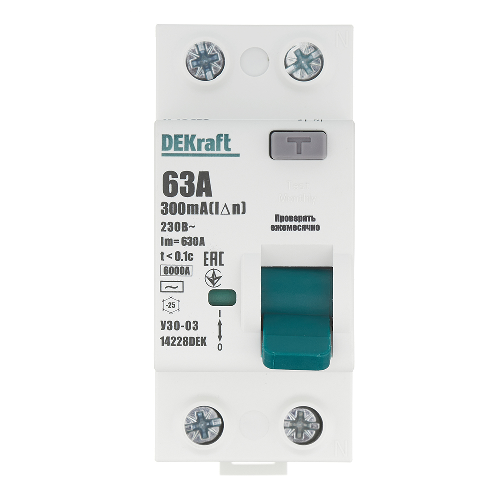 ���� ��� Dekraft ���-03 63� 1P+N ��� AC 300 �� 6 �� ���������� (14228DEK)   ������ ������