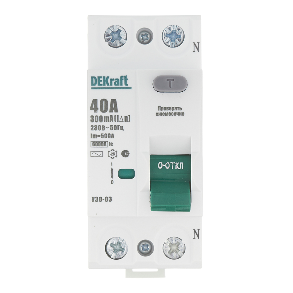 ���� ��� Dekraft ���-03 40� 1P+N ��� AC 300 �� 6 �� ���������� (14070DEK)   ������ ������