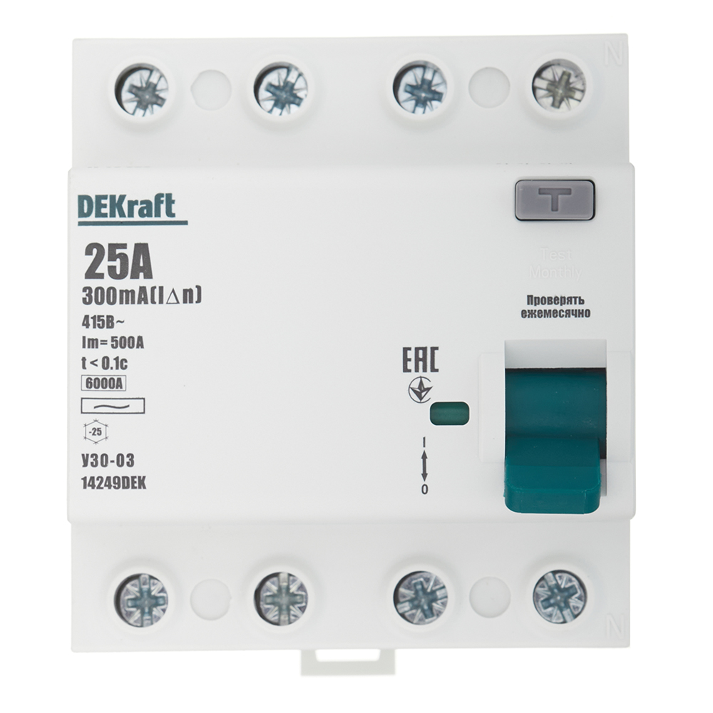 ���� ��� Dekraft ���-03 25� 3P+N ��� AC 300 �� 6 �� ���������� (14249DEK)   ������ ������
