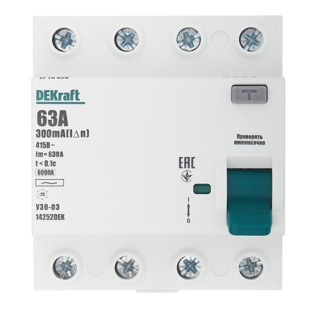 ���� ��� Dekraft ���-03 63� 3P+N ��� AC 300 �� 6 �� ���������� (14252DEK)   ������ ������