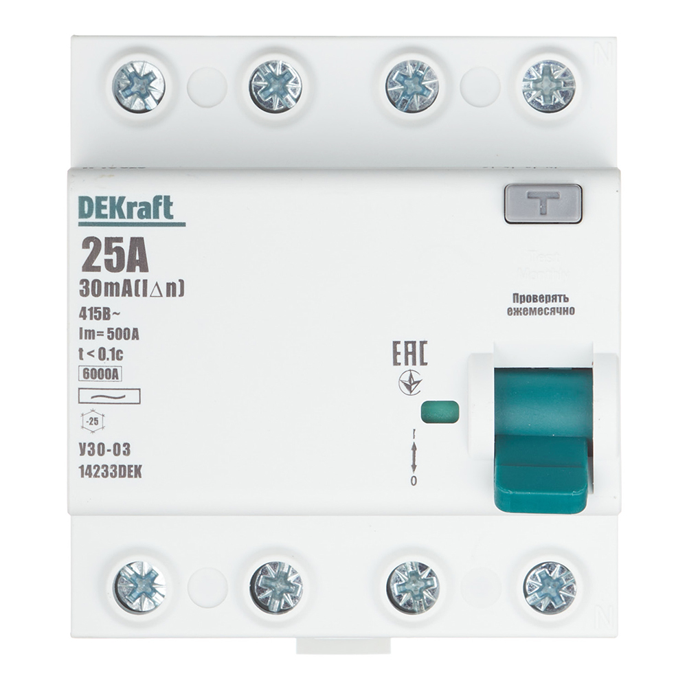 ���� ��� Dekraft ���-03 25� 3P+N ��� AC 30 �� 6 �� ���������� (14233DEK)   ������ ������