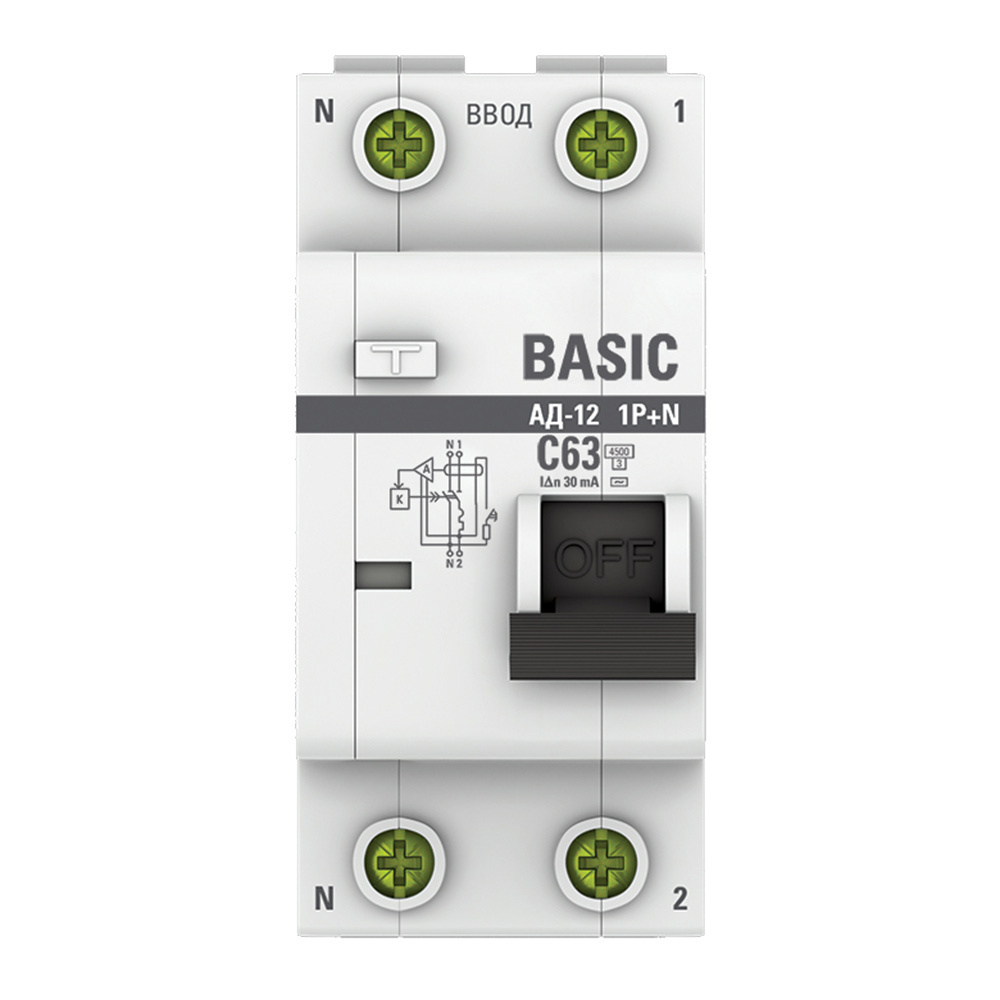 ���� ������� ���������������� EKF Basic ��-12 63� 1P+N ��� AC 30 �� 4,5 �� (DA12-63-30-bas)   ������ ������