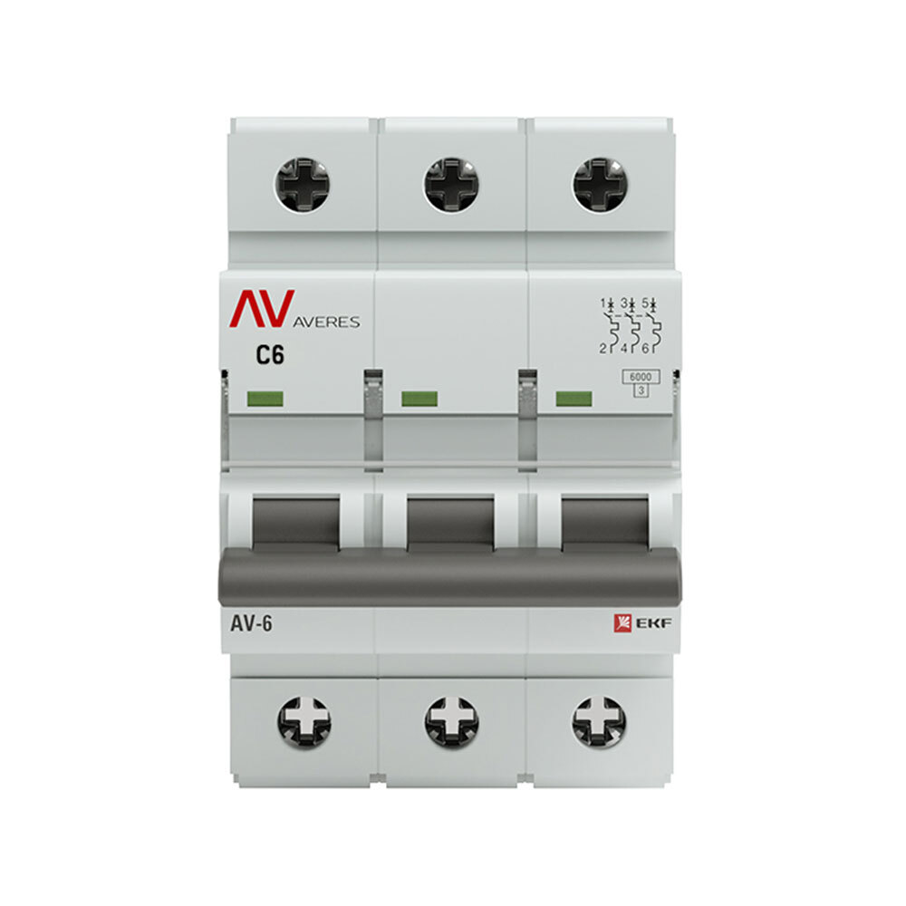 ���� �������������� ����������� ��������� EKF Averes AV-6 3� 6� ��� C 10 �� 400 � (mcb6-3-06C-av)   ������ ������