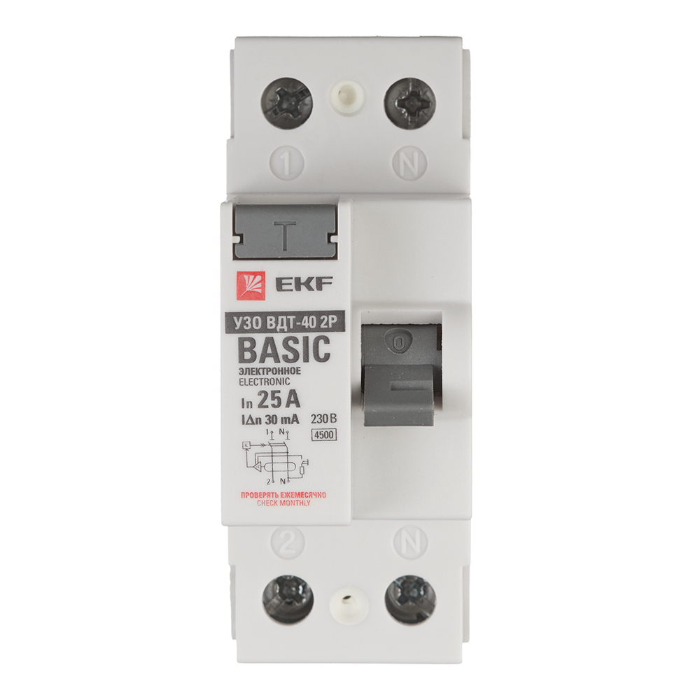 ���� ��� EKF Basic ���-40 25� 1P+N ��� AC 30 �� 4,5 �� (elcb-2-25-30e-sim)   ������ ������