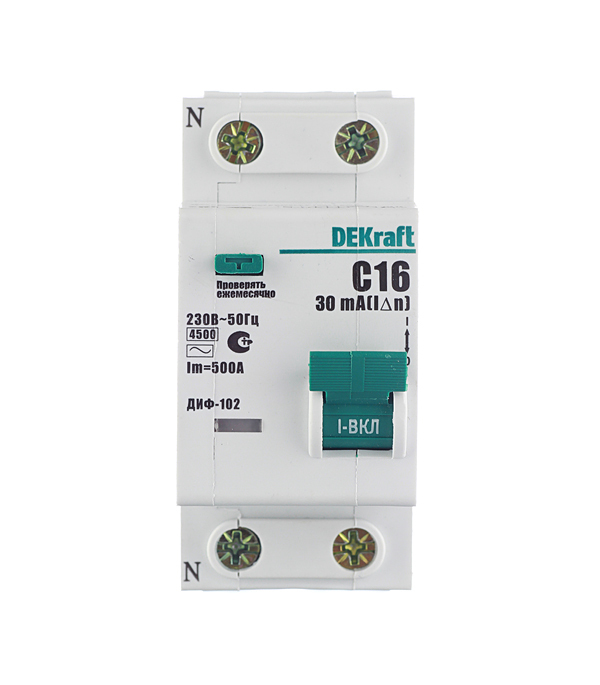 ���� ������� ���������������� Dekraft ���-102 16� 1P+N ��� AC 30 �� 4,5 �� (16003DEK)   ������ ������