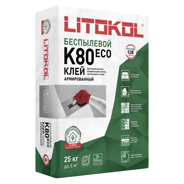 ���� ���� ��������� LITOKOL ��������� �80 ���/Litoflex K80 Eco ���������� 25��   ������ ������