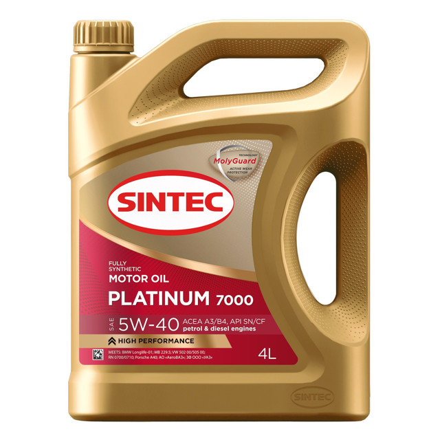 ���� ����� �������� SINTEC Platinum 7000 5W-40 ACEA A3/B4 4�   ������ ������