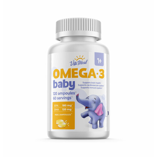 ���� ����� 3 ��� ����� � ���� VitaMeal Omega-3 Bab� ������� � �������-������, 120 ����� ������ ������