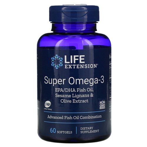 ���� ������� Life Extension Super Omega 3 Epa/Dha Fish oil � ��������� ������� � ���������� �����, 160 �, 60 ��. ������ ������