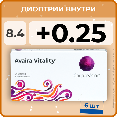    CooperVision Avaira Vitality, 3 ., R 8,4, D +0,25, , 1 .  