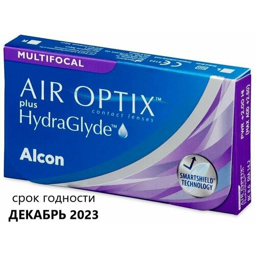 ���� ���������� ����� �� ����� Alcon Air Optix Plus HydraGlyde Multifocal, 3 ��., R 8,6, D +4,5, ADD: ������, 1 ��. ������ ������