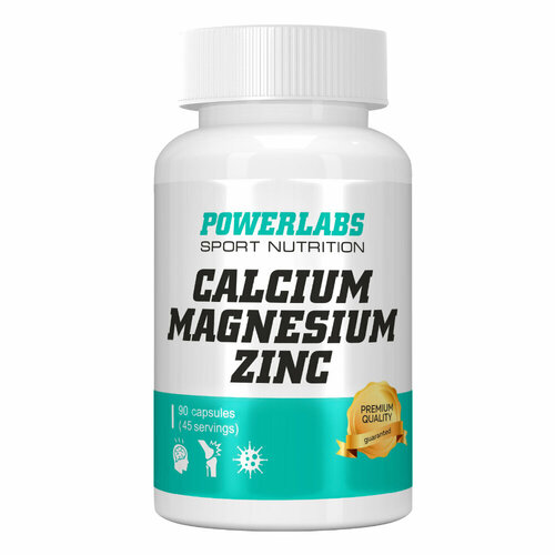���� PowerLabs Calcium & Magnesium & Zinc / ������� ������ ���� 90 ������ ������ ������