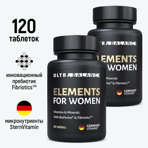    , Elements for Women Premium with BioPerine & Fibriotics  UltraBalance  120    -     , -, 