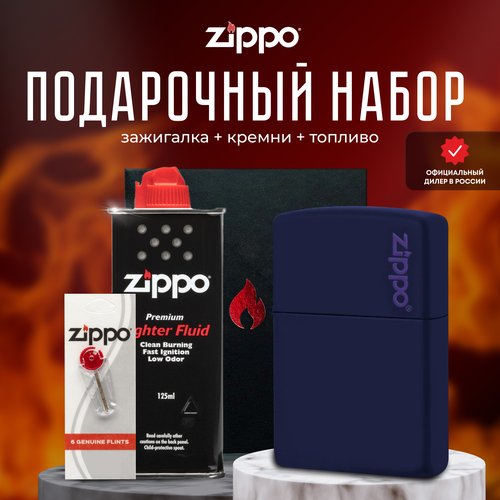   ZIPPO   (   Zippo 239ZL Classic Navy Matte Logo +  +  125  )   -     , -, 