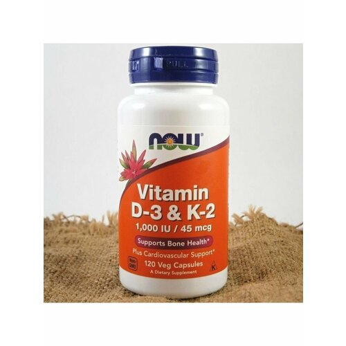  NOW Vitamin D-3 & K-2 1000 IU/45 mcg, 120 caps   -     , -, 