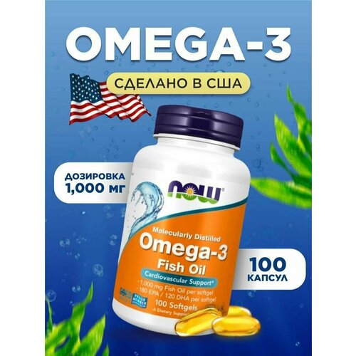  NOW -3, 1000  100  (OMEGA-3 1000mg 100 SGELS)   -     , -, 