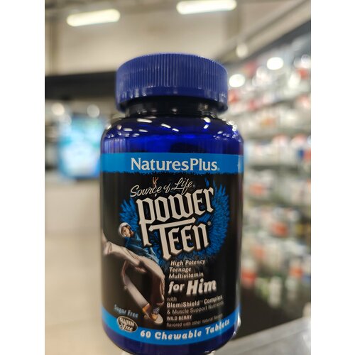 ���� ���� ��������� Power Teen for Him, Source of Life, ������ �����, 60 ����������� ��������, NaturesPlus ������ ������