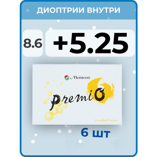 ���� ���������� ����� Menicon PremiO, 6 ��., R 8,6, D +5,25, 1 ��. ������ ������