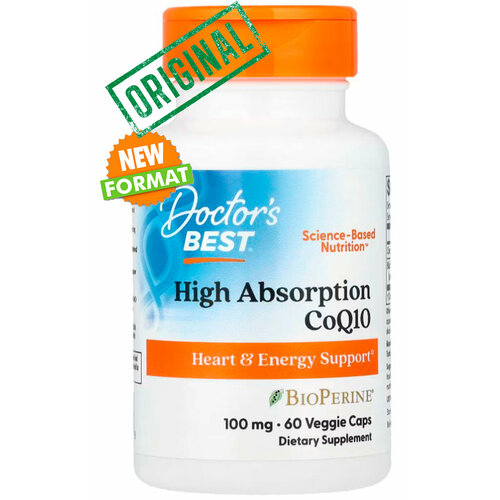 ���� Doctor's Best, ������� Q10 � ������� �������� ����������, � BioPerine, 100 ��, 60 �������������� ������ ������ ������