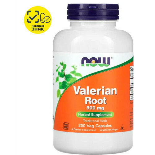 ���� Now Foods, Valerian Root 500 �� (������ ���������), ��� �������� ������, ������� � ������� �������, 250 ��� ������ ������ ������