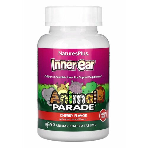 ���� Inner ear, �������� ��� ����������� ���, ��� �����, � �������� ������, 90 ���, Nature's plus, animal Parade ������ ������