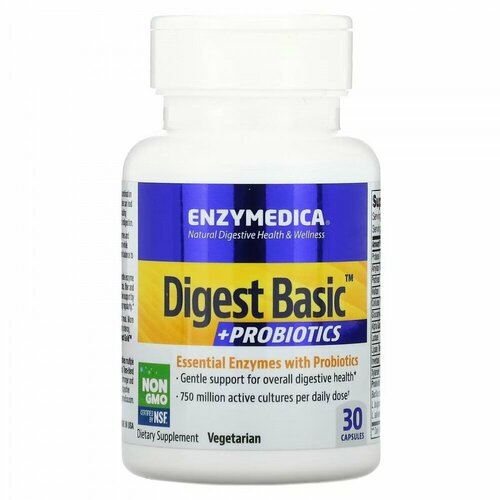 ���� Enzymedica Digest Basic + Probiotics (�������� �������� � ������������) 30 ������, ���� �������� 12/2024 ������ ������