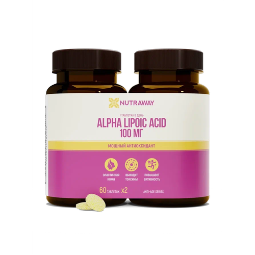���� ALPHA LIPOIC ACID (�����-�������� �������) NUTRAWAY 120 �� (�������� 60 + 60 ��������) ������ ������