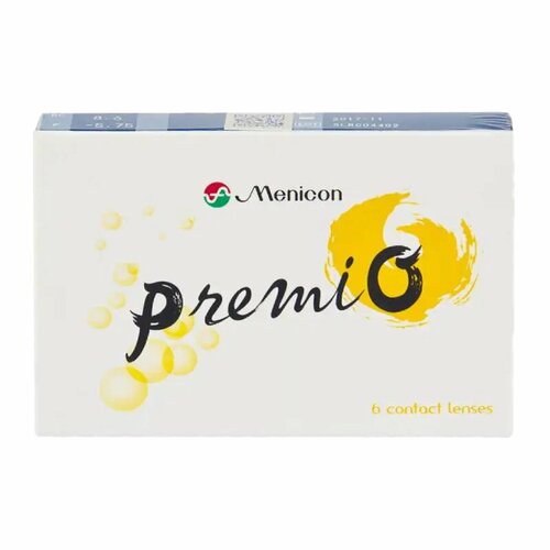 ���� ���������� ����� Menicon PremiO, 6 ��., R 8,3, D -3,75, 1 ��. ������ ������