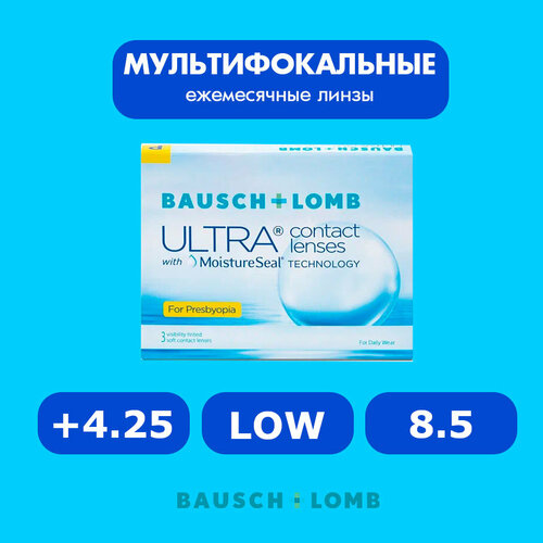 ���� ���������� ����� �� ����� BAUSCH+LOMB Ultra for Presbyopia, 3 ��., R 8,5, D +4,25, ADD: ������, 1 ��. ������ ������