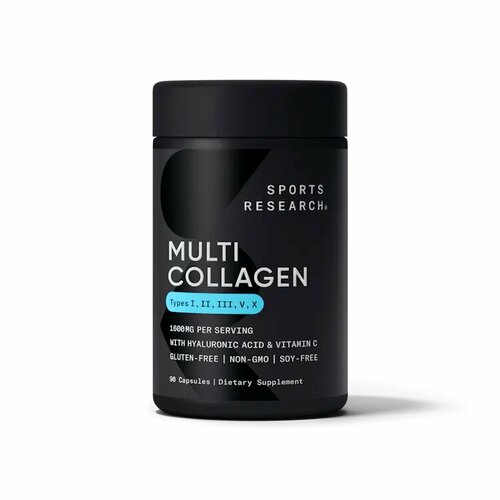 ���� ������ ������������ ��������, Multi Collagen Capsules, Sports Research, 90 ������ ������ ������