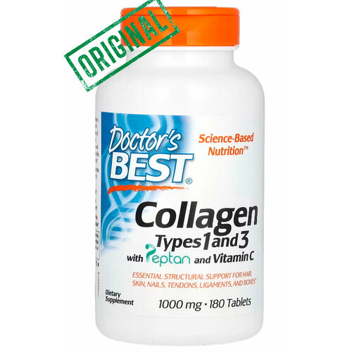 ���� Doctor's Best, �������� (���, ��������) ���� 1 � 3 � Peptan � ��������� C, 1000 ��, 180 ���. ������ ������