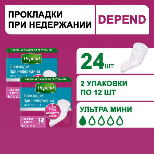 ���� ��������� Depend ��� ������ ��� ���������� Ultra Mini, 2 ��. �� 12 ��. ������ ������
