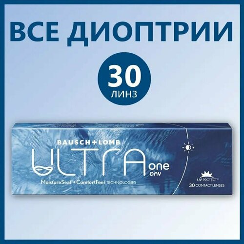 ���� ����������� ���������� ����� BAUSCH+LOMB Ultra One Day, 30 ��., R 8,6, D -1,75, 1 ��. ������ ������