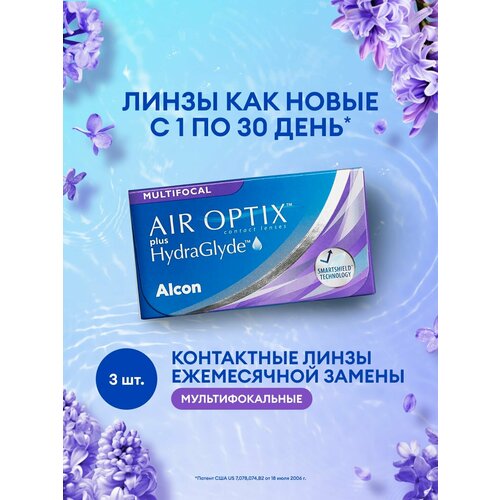 ���� ���������� ����� �� ����� Alcon Air Optix Plus HydraGlyde Multifocal, 3 ��., R 8,6, D -1,5, ADD: �������, 1 ��. ������ ������