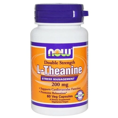  NOW Theanine 200mg 60 vcaps   -     , -, 