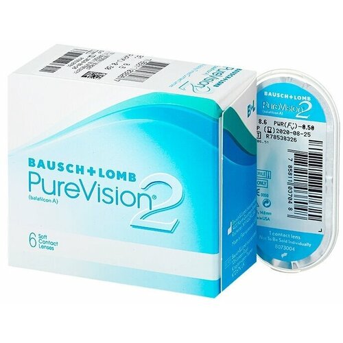 ���� ���������� ����� Bausch & Lomb PureVision 2 HD., 6 ��., R 8,6, D -10 ������ ������