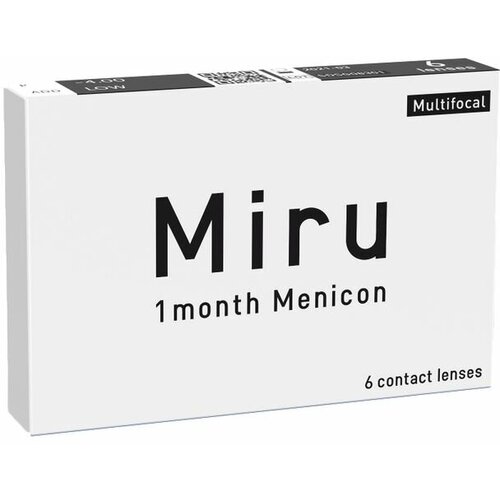    Menicon Miru 1month Multifocal, 6 ., R 8,6, D 0, ADD: , , 1 .  