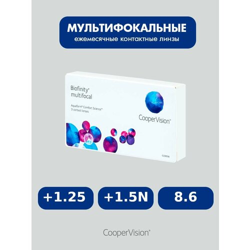 ���� Biofinity Multifocal (3 �����) 8.6, +1.25, +1.5N ������ ������
