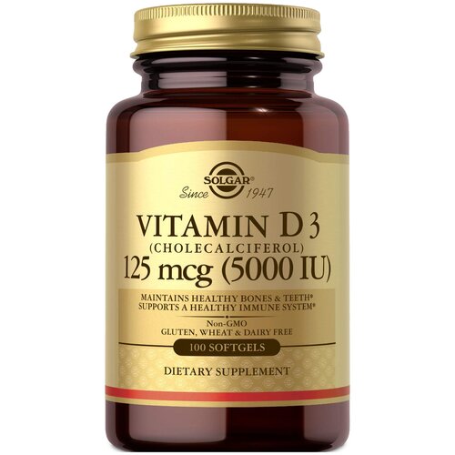 ���� ������� SOLGAR Vitamin D3 (Cholecalciferol) 5000 ��, 100 ��. ������ ������