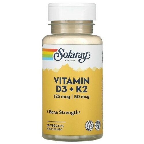  Solaray Vitamin D3 + K2 60    