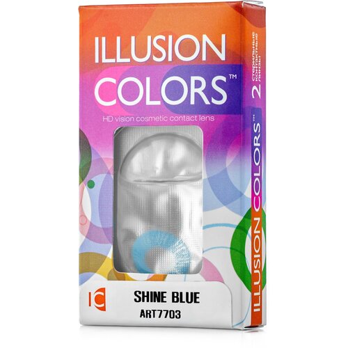 ���� ���������� ����� ILLUSION Colors Shine, 2 ��., R 8,6, D -2,5, blue ������ ������