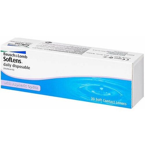 ���� ���������� ����� Bausch & Lomb Soflens Daily Disposable, 30 ��., R 8,6, D -9 ������ ������